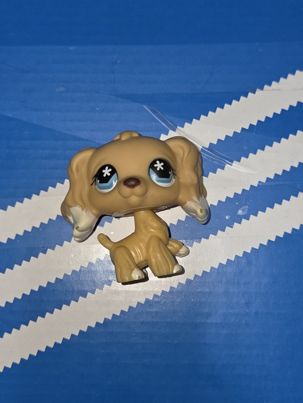 Littlest Pet Shop LPS Cocker Spaniel Small Tan Puppy Figurine Collection